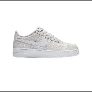 Air Force 1 LV8 GS Rare White Croc Imprint Sz8